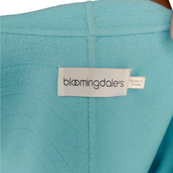 Vintage Blue Quilted Wool Jacket size 10 - Picture 9 of 10